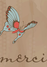Thank You Cards - Merci Butterflies