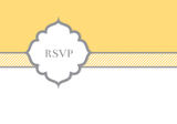 Response Cards - Yellow and Grey Monogram