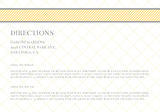 Directions Cards - Yellow and Grey Monogram