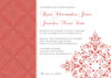 Royal Floral Motif (Copy) - Wedding Flat Card