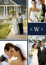 Wedding Announcements - Navy Monogram