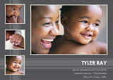 Photo Birth Announcements - Gray Strands