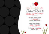 Girls Baby Shower Invitations - Ladybug Dance