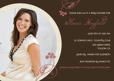 Girls Baby Shower Invitations - Fancy Florals