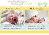 Twins Birth Announcements - Darling Duo