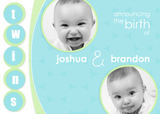 Twins Birth Announcements - Dotty Twins