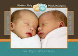 Twins Birth Announcements - Double Binkies