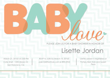 Girls Baby Shower Invitations - Baby Love