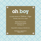 Boys Baby Shower Invitations - Playful Plaid