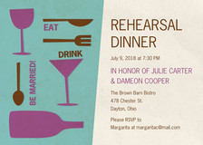 Rehearsal Dinner Invitations - Mod Dinner Party