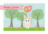Easter Cards & Invitations - Bunny and Balloons