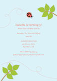 Girls Birthday Party Invitations - Sweet Ladybug