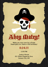 Boys Birthday Party Invitations - Pirate Bash