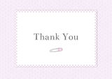 Baby Shower Thank You - Pink Pin