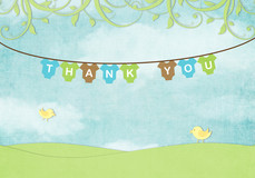 Baby Shower Thank You - Onesie Clothesline