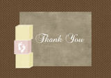 Baby Shower Thank You - Baby Girl Blocks