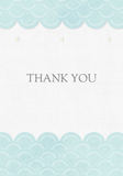 Baby Shower Thank You - Blue Scallops